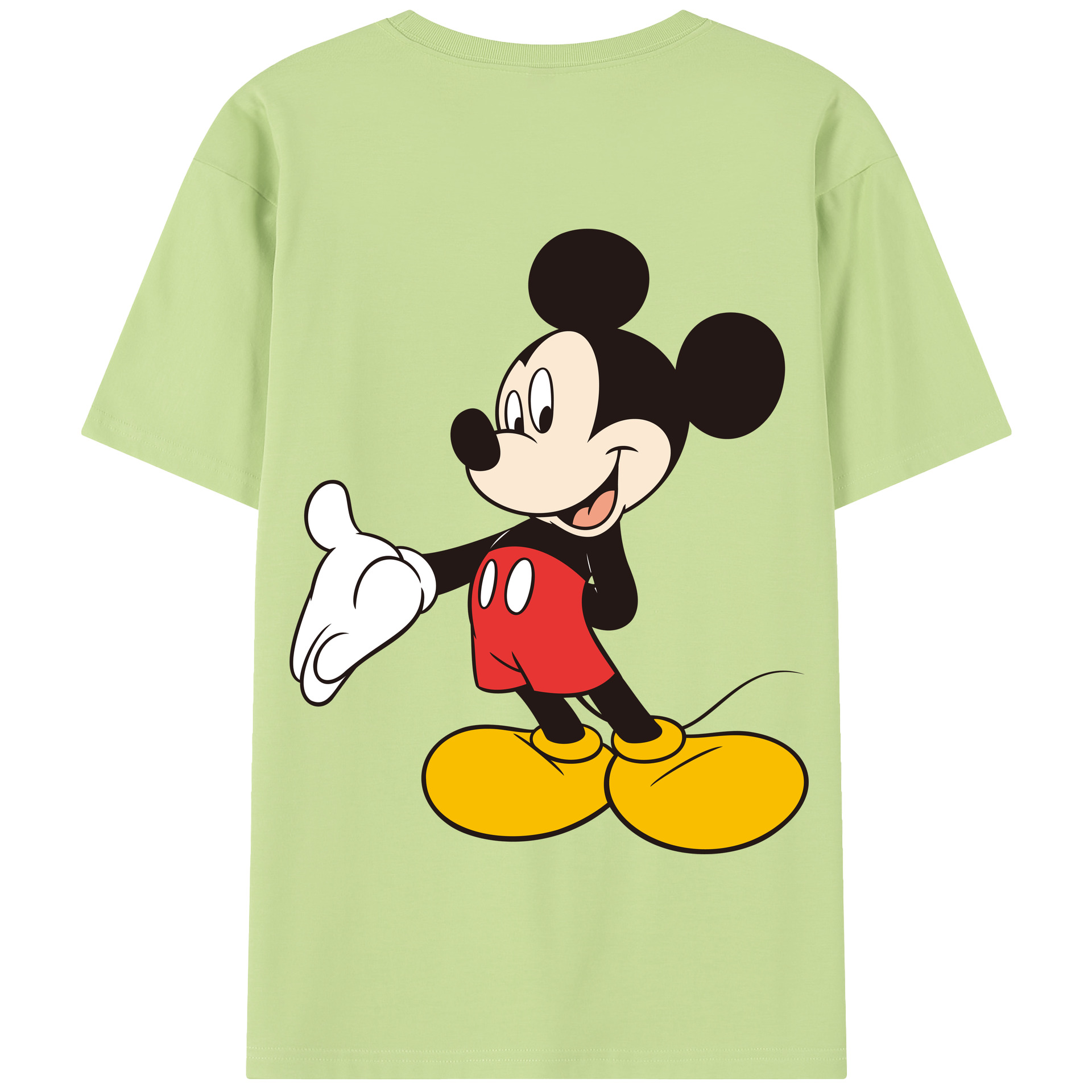 （画像用） ミッキーマウス Mickey Mouse 綿100％半袖Tシャツ（背面プリント）